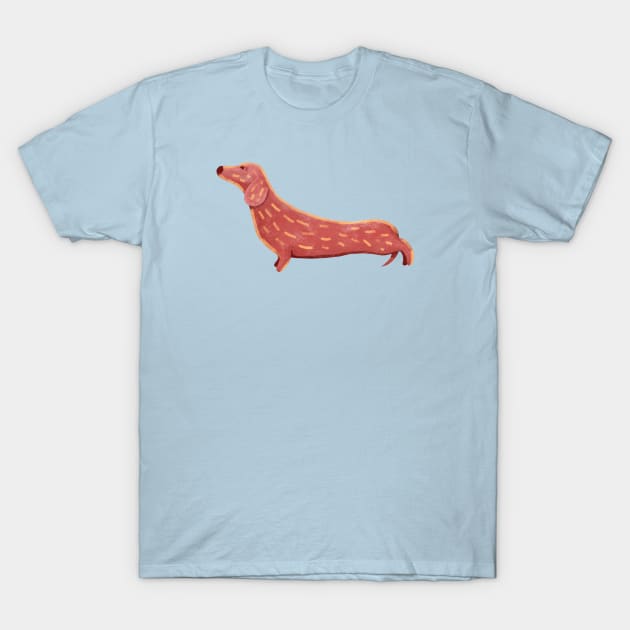 Cute Dachshund Dog T-Shirt by DrawingEggen